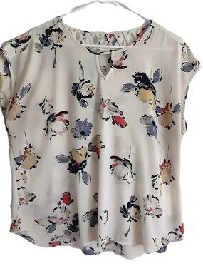 Maurices Blouse Size XL Pullover Floral Abstract Polyester Easy Care Lightweight